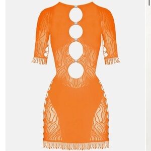 Poster Girl Miranda Dress Tangerine - One size - Kylie Jenner dress